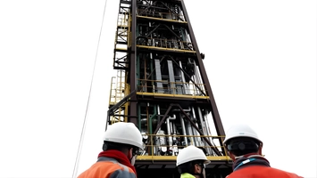 Oilfield structure illustrating advanced technologies for enhanced oil recovery