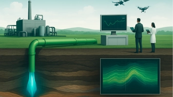 Illustration of AI analysing CO₂-EOR performance and carbon storage data